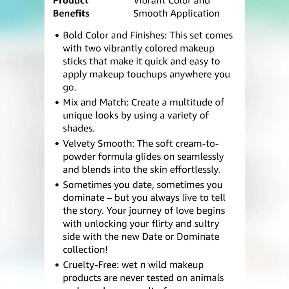 Wet-n-Wild Date Or Dominate? 2-PC Multistick Set‎